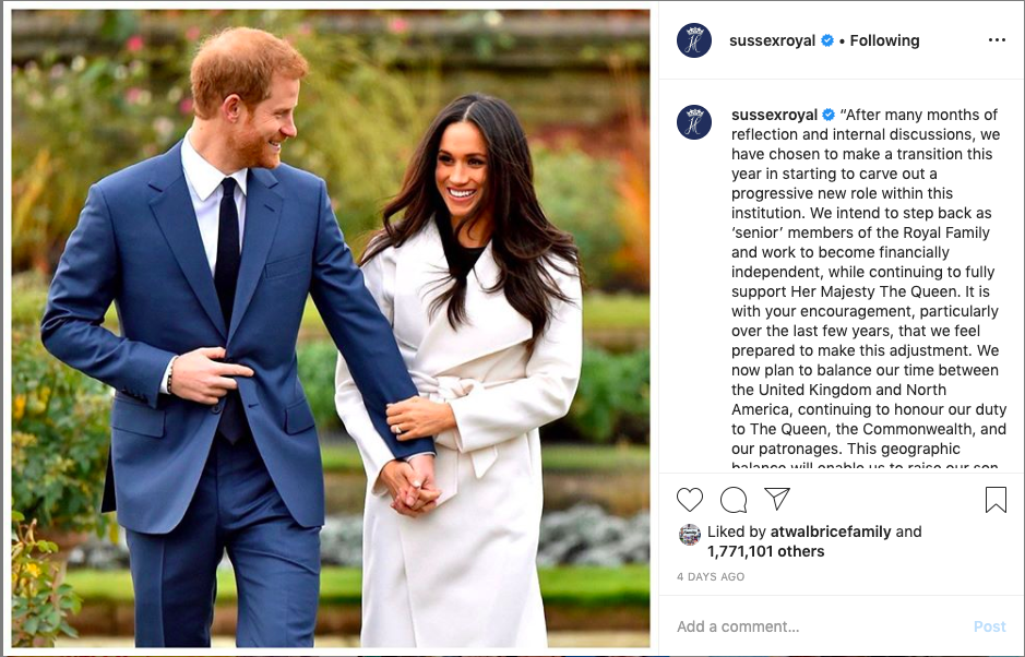 Meghan and Harry were a highly trending topic this week.