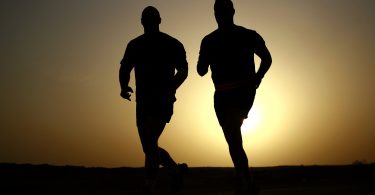 sunset men sunrise jogging