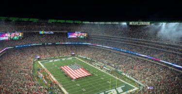 a football stadium filled with lots of people