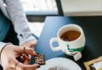 Person holding brownies