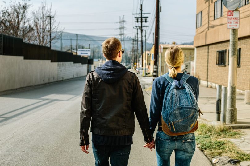 Couple walking