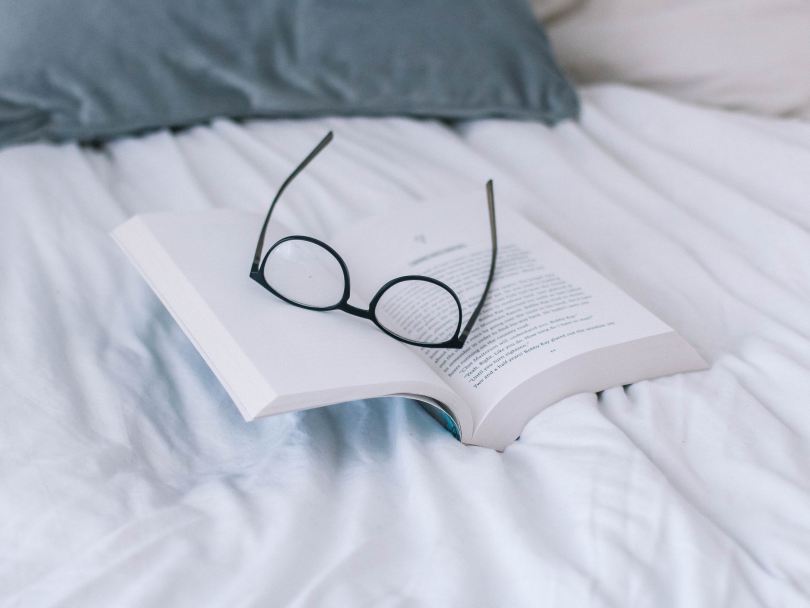 Reading a great tip for getting a good night sleep. 