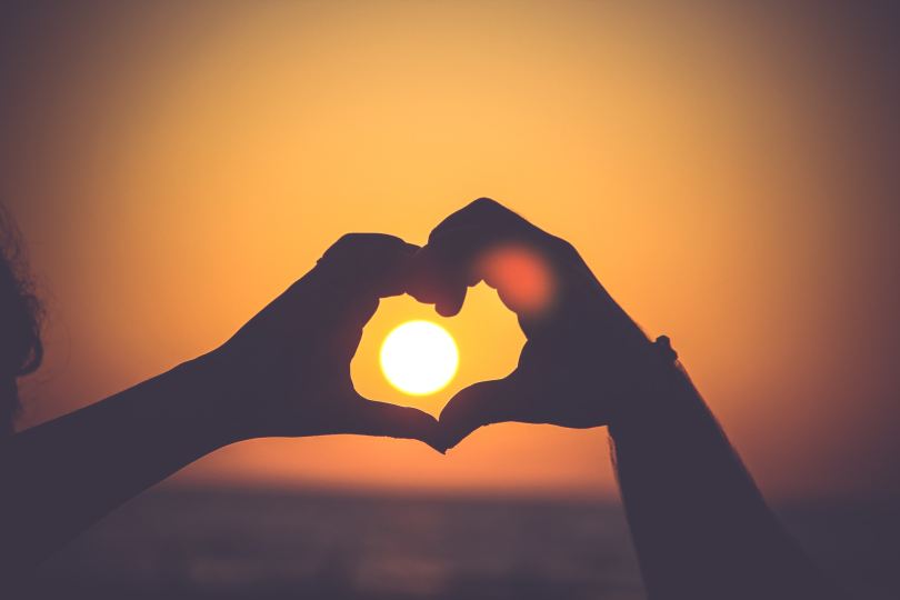 Two hands make a heart