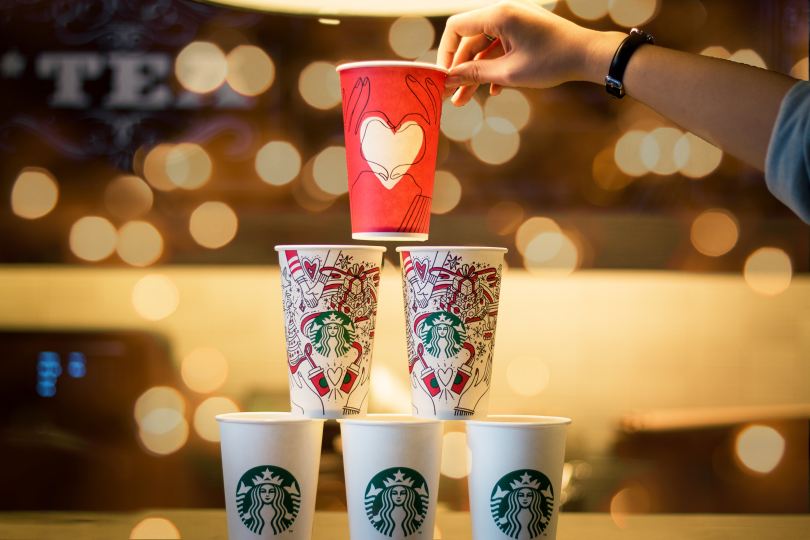 Starbucks red cups